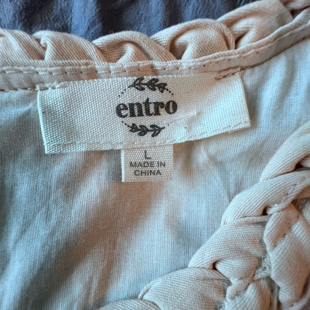 Entro NWT Lune Braided and Gold Detail Sleeveless Mini Dress in Ecru Women’s L - Picture 15 of 16